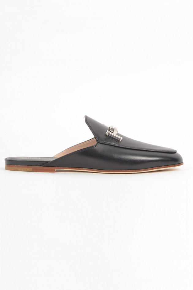 Tod's Slippers aus Leder in Schwarz