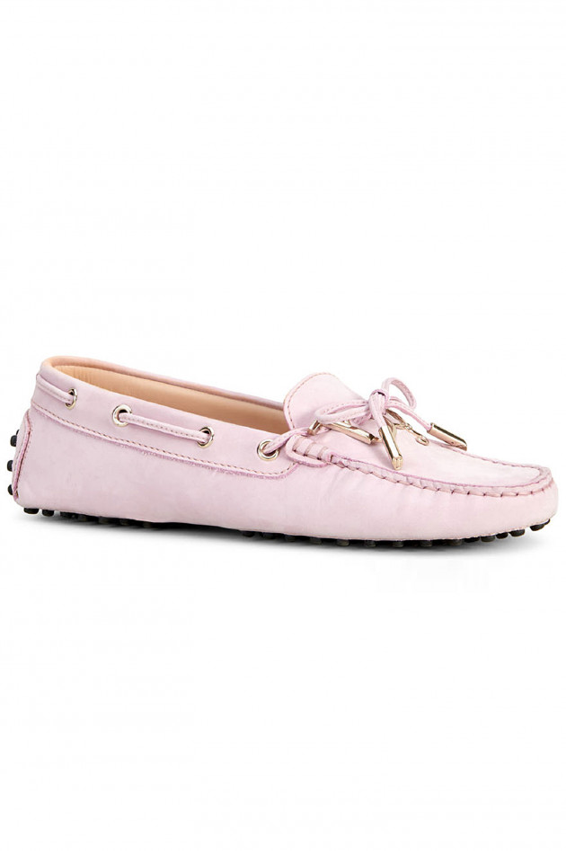 Tod's Mokassin aus Nubukleder in Rosa