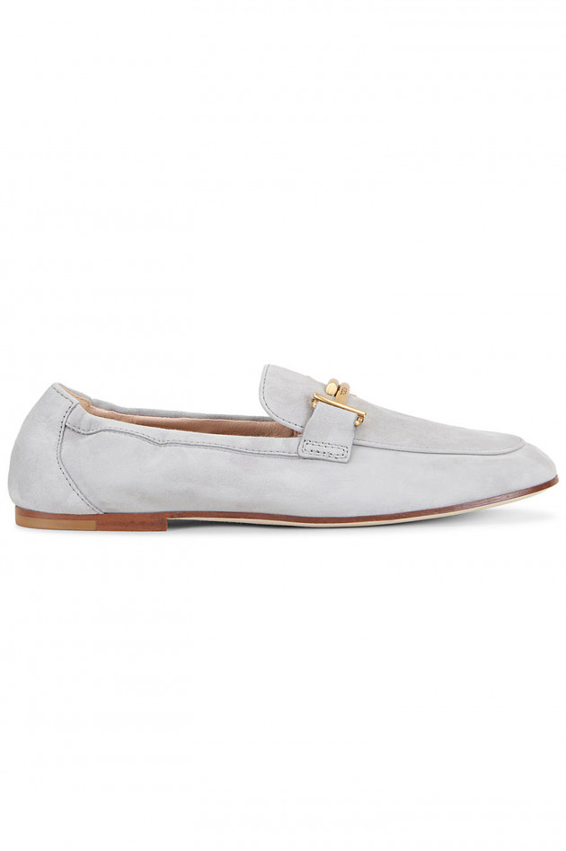 Tod's Loafers aus Veloursleder in Grau