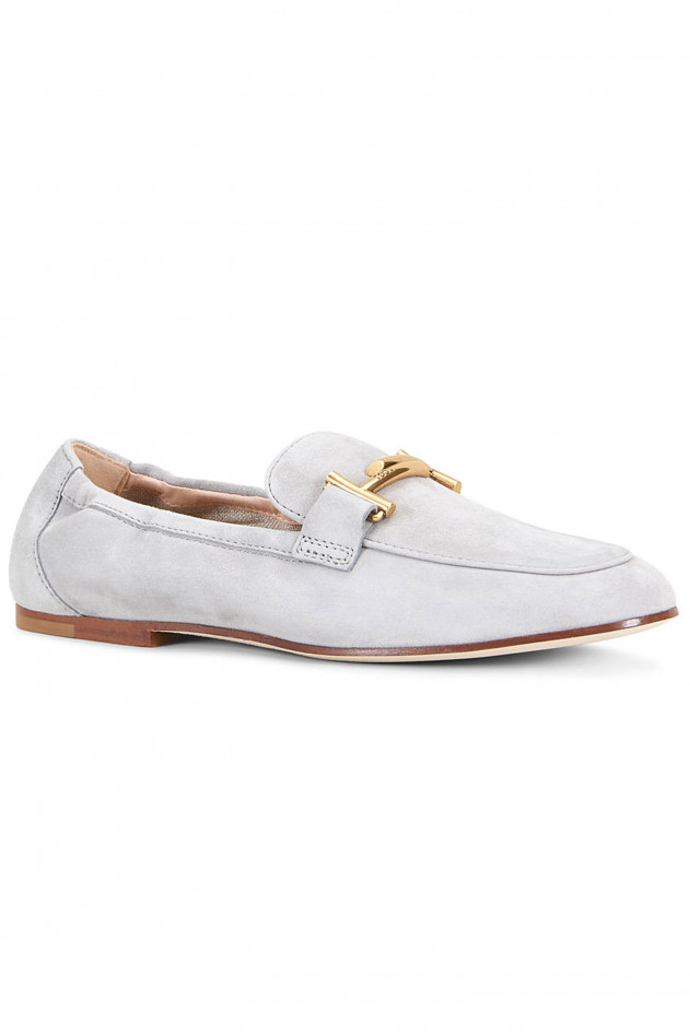 Tod's Loafers aus Veloursleder in Grau