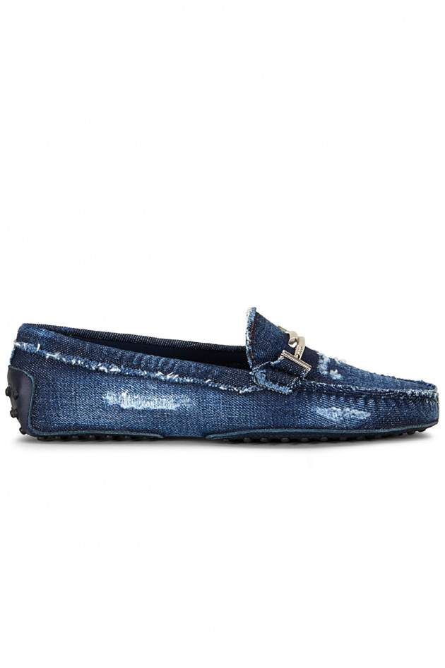 Tod's Mokassin aus Denim in Blau