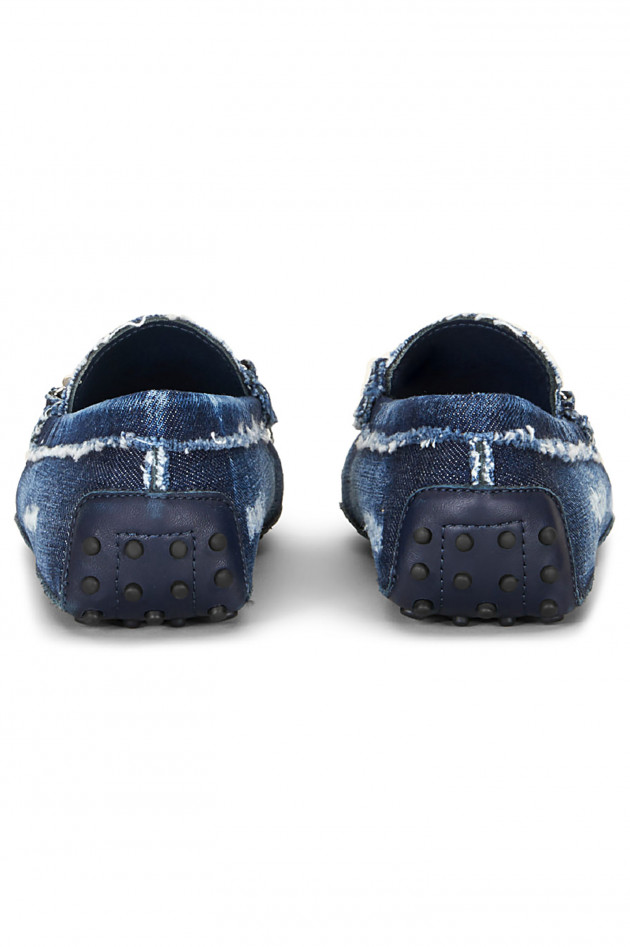 Tod's Mokassin aus Denim in Blau