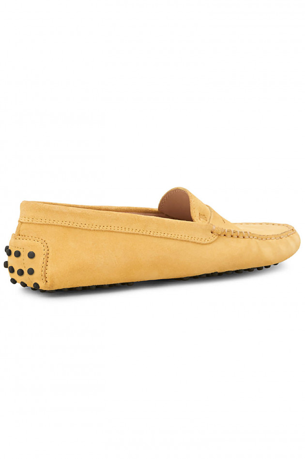 Tod's Mokassin aus Veloursleder in Gelb