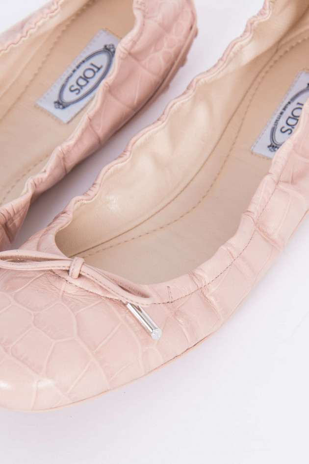 Tod's Ballerina mit Prägung in Rosé