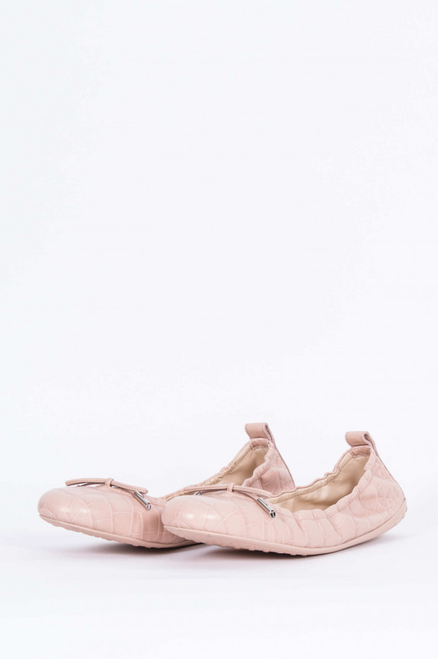 Tod's Ballerina mit Prägung in Rosé