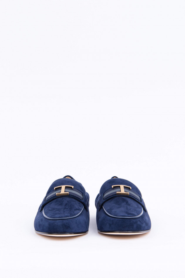 Tod's Eleganter Veloursleder-Loafer in Midnight