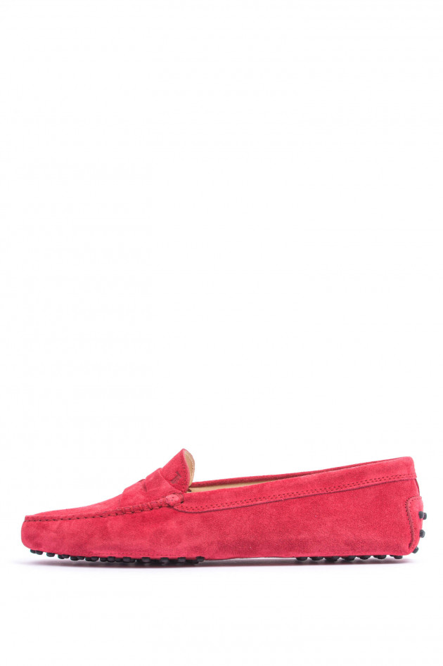 Tod's Mokassins aus Veloursleder in Rot