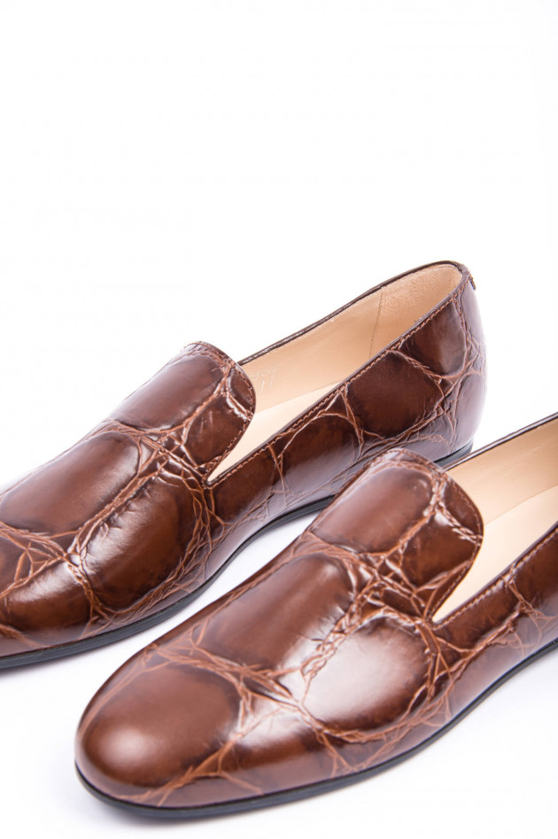 Tod's Loafer aus Leder in Kastanienbraun