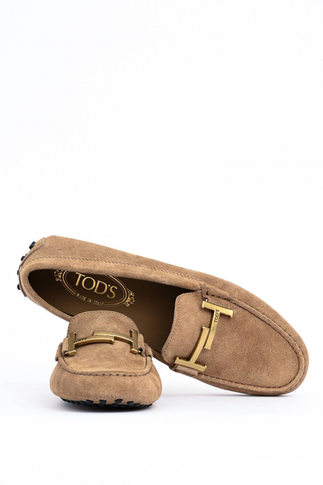 Tod's Rauleder-Loafer in Nougat