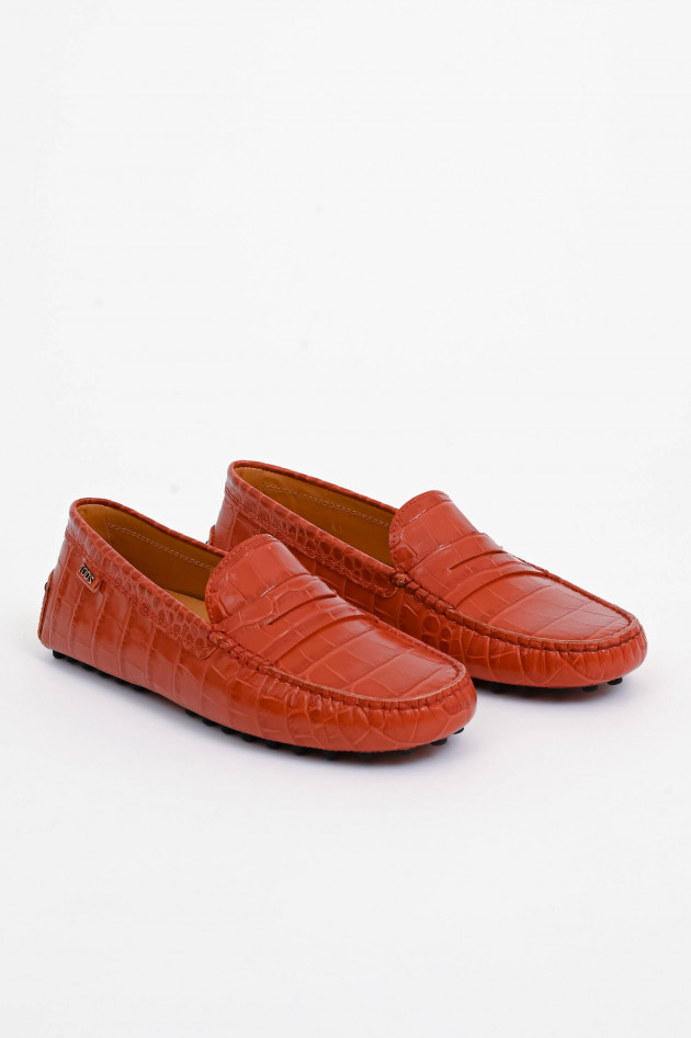 Tod's Slipper in Kroko-Optik in Burned Orange