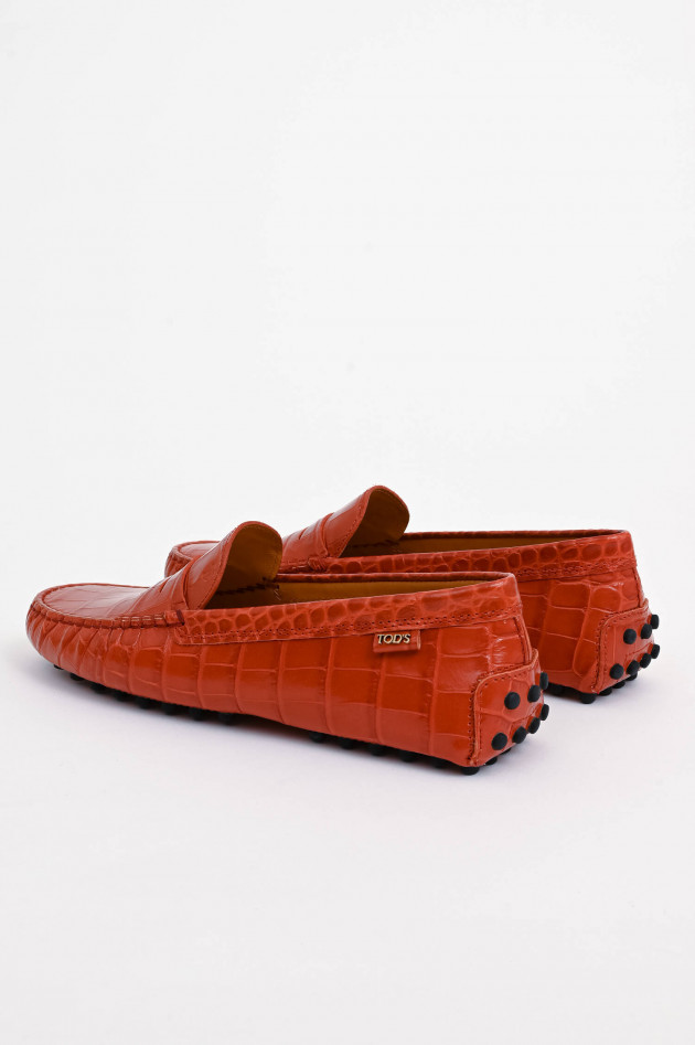 Tod's Slipper in Kroko-Optik in Burned Orange