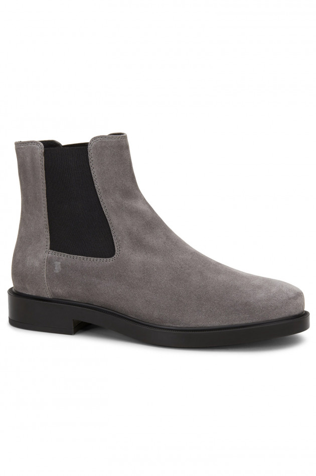 Tod's Stiefelette aus Veloursleder in Grau