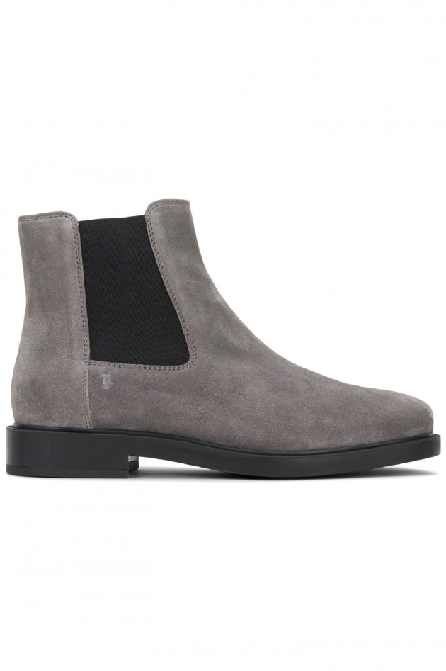 Tod's Stiefelette aus Veloursleder in Grau