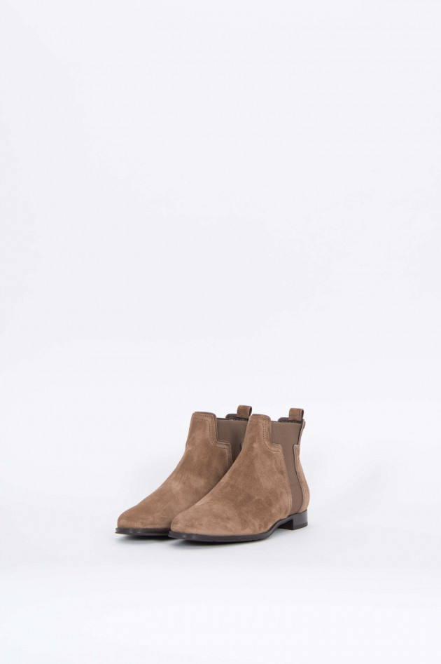 Tod's Veloursleder-Stiefelette in Taupe