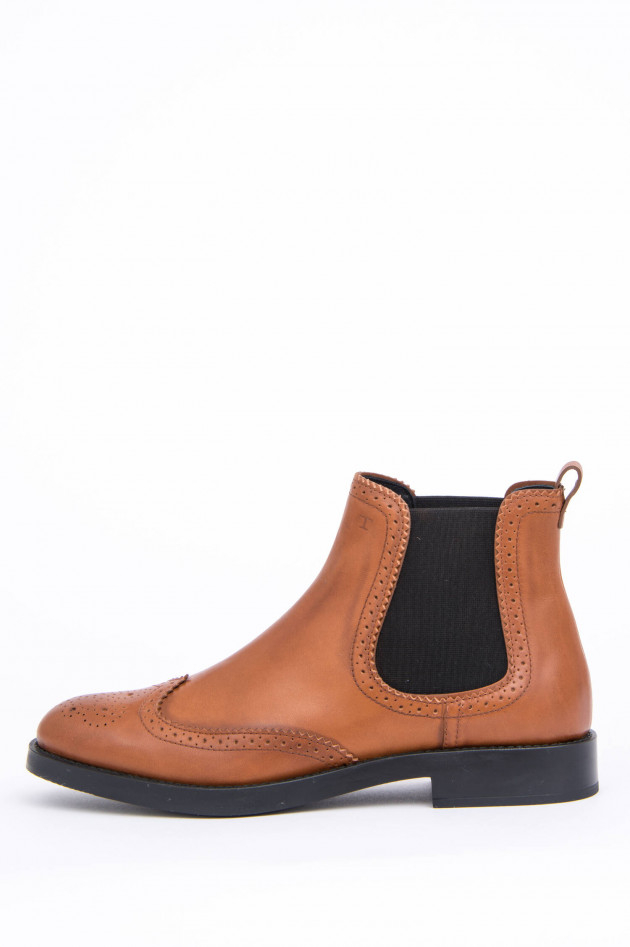 Tod's Stiefelette im Brogue-Stil in Caramel