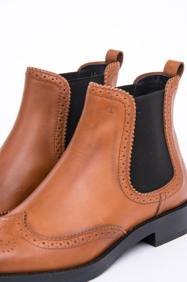 Tod's Stiefelette im Brogue-Stil in Caramel