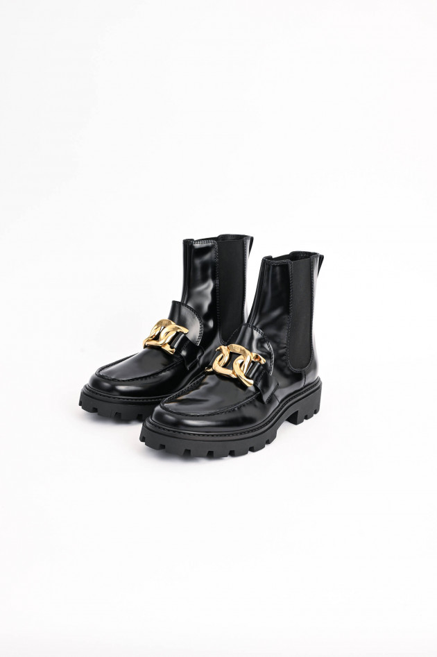 Tod's Chealsea Boot mit Schnalle in Schwarz