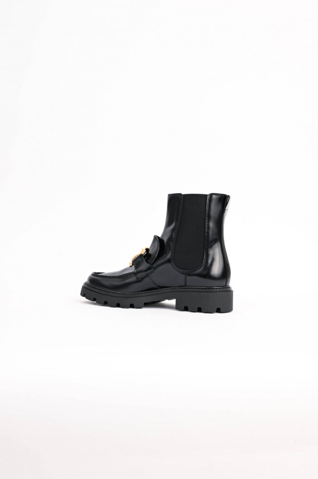 Tod's Chealsea Boot mit Schnalle in Schwarz