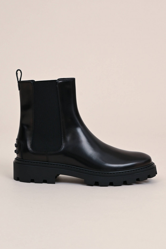 Tod's Chelsea Boots aus Leder in Schwarz