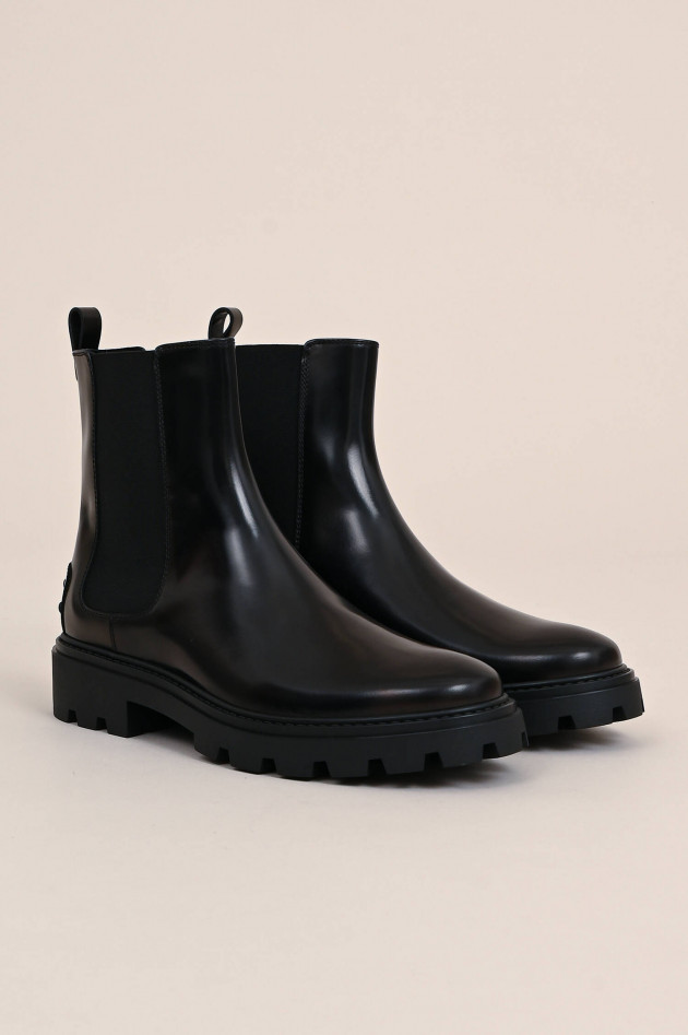Tod's Chelsea Boots aus Leder in Schwarz