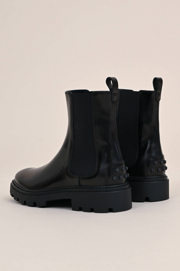 Tod's Chelsea Boots aus Leder in Schwarz