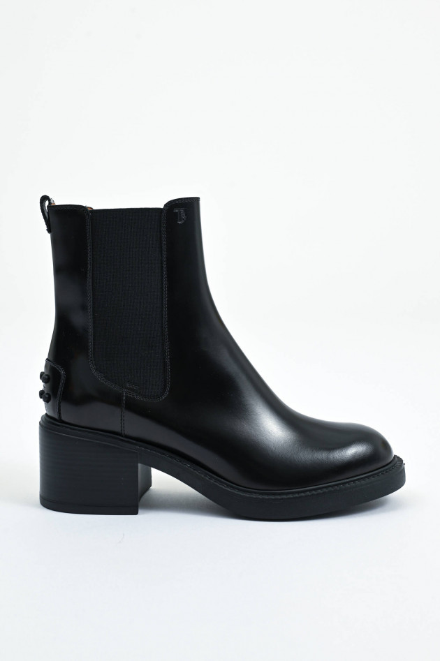 Tod's Stiefelette mit Blockabsatz in Schwarz