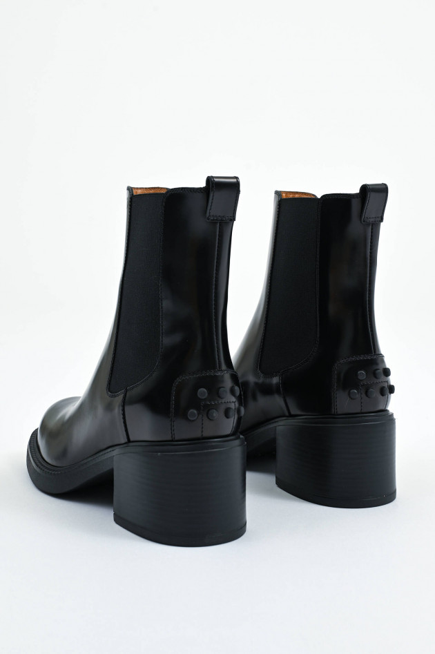 Tod's Stiefelette mit Blockabsatz in Schwarz