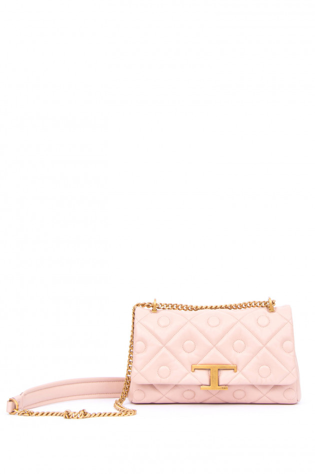 Tod's Cross-Body-Bag aus geprägtem Leder in Rosa