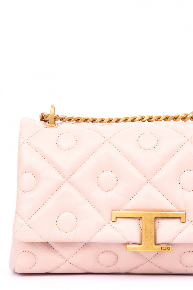 Tod's Cross-Body-Bag aus geprägtem Leder in Rosa