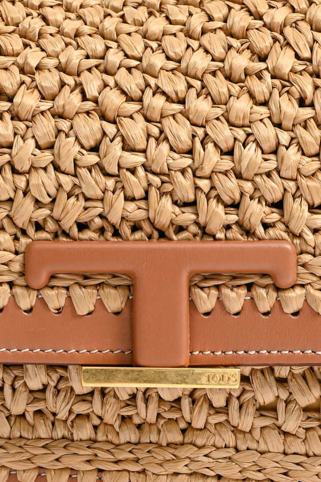 Tod's Tasche mit Bast-Details in Cognac