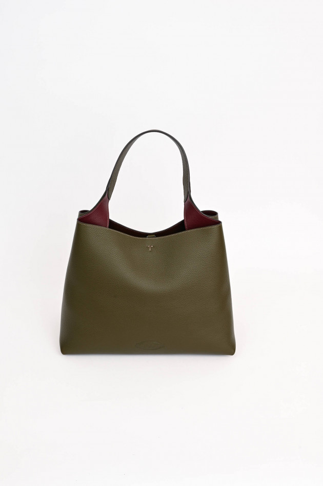 Tod's Shopper aus Kalbsleder in Oliv