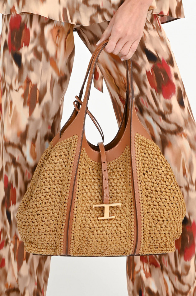 Tod's Shopper RAFFIA MEDIUM in Braun