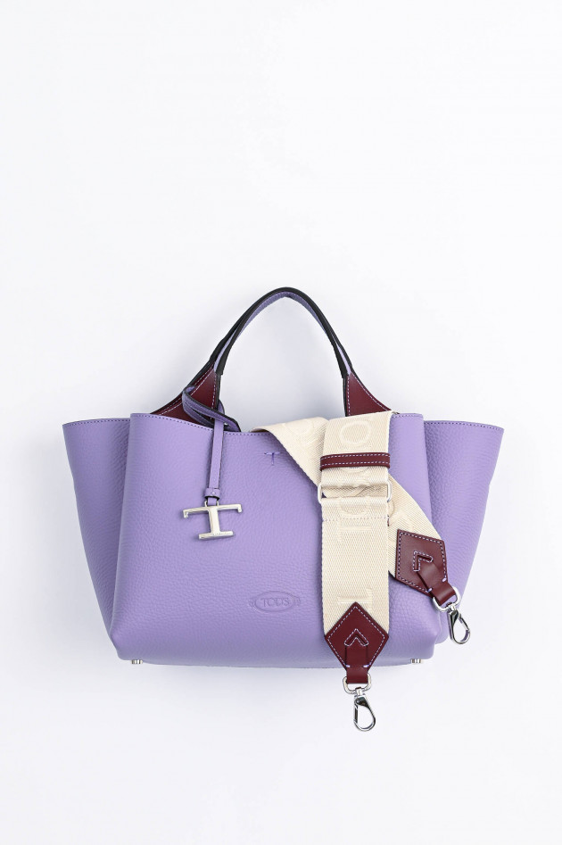 Tod's Kleine Henkeltasche aus Leder in Flieder