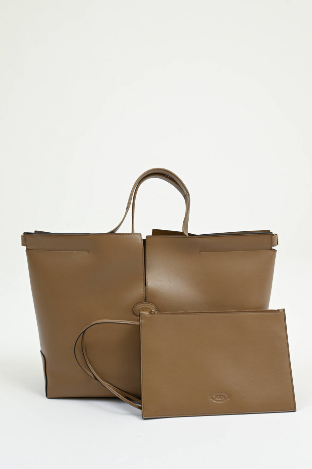 Tod's Shopper DI BAG FOLIO in Cappuccino