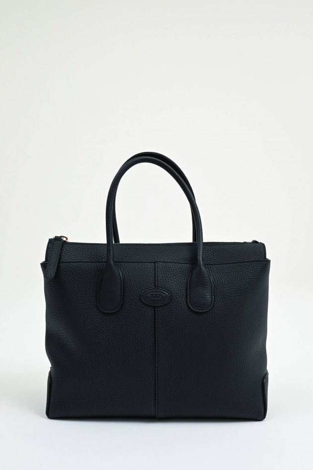 Tod's Shopper DI aus genarbtem Leder in Schwarz
