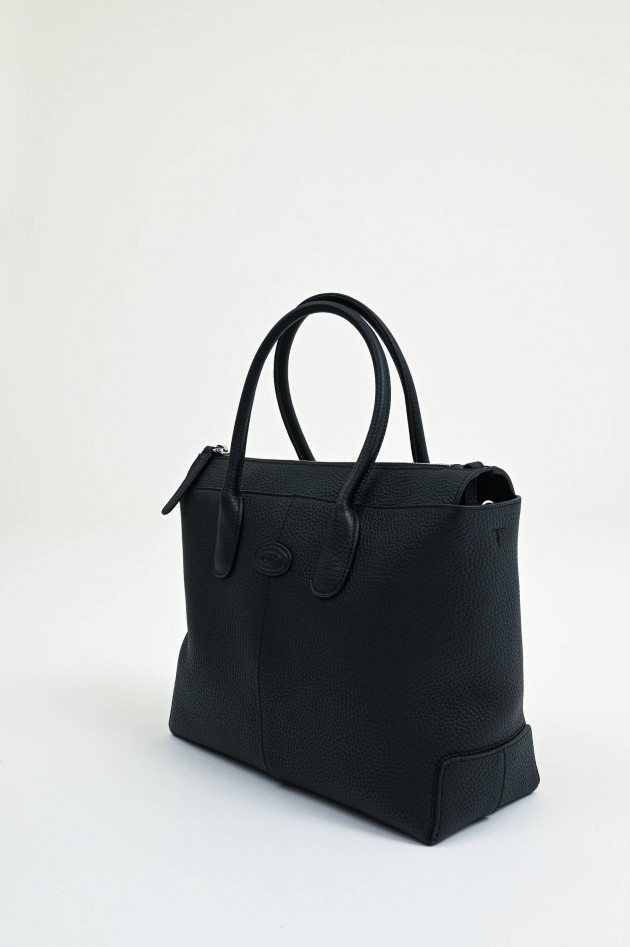 Tod's Shopper DI aus genarbtem Leder in Schwarz
