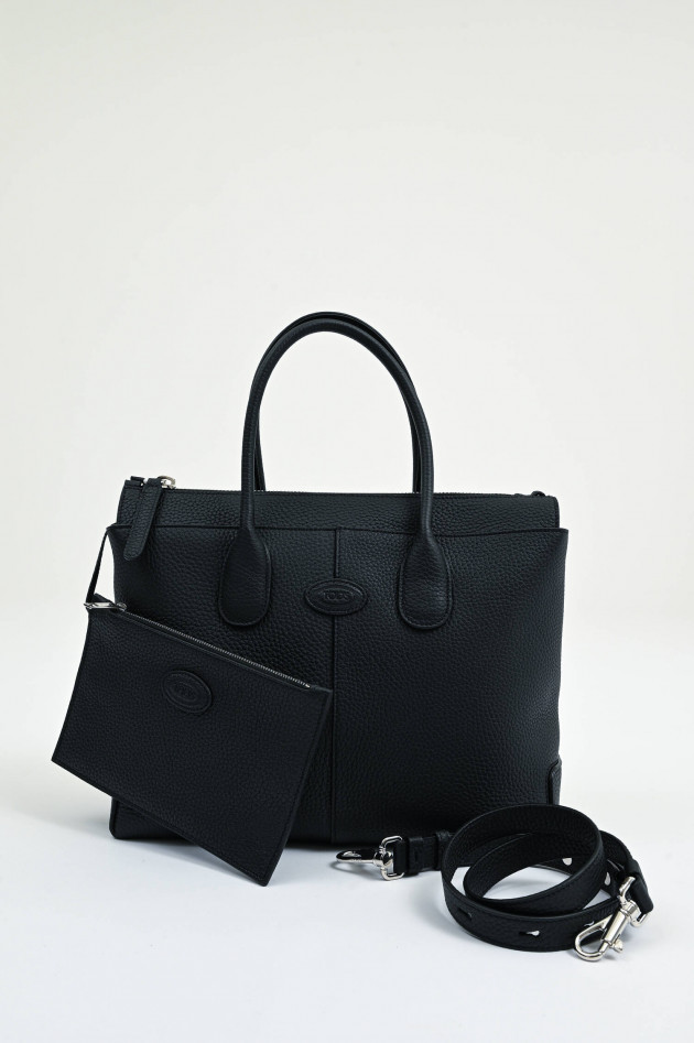 Tod's Shopper DI aus genarbtem Leder in Schwarz