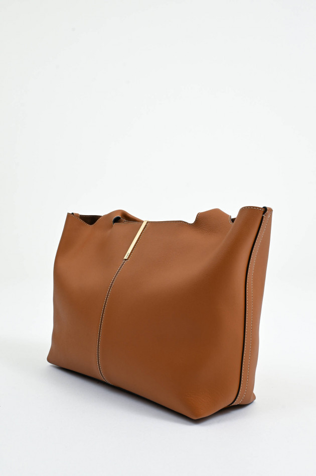 Tod's Handtascin aus Glattleder in Camel