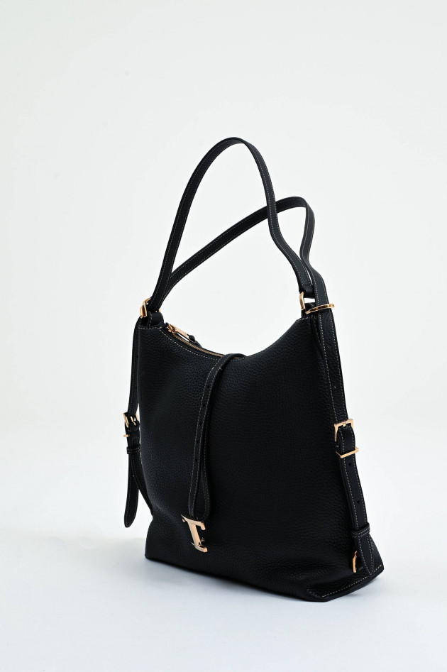 Tod's Tasche aus genarbtem Leder in Schwarz