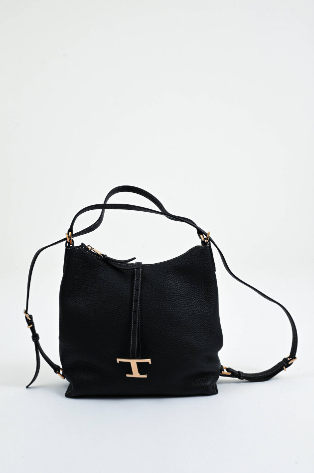 Tod's Tasche aus genarbtem Leder in Schwarz