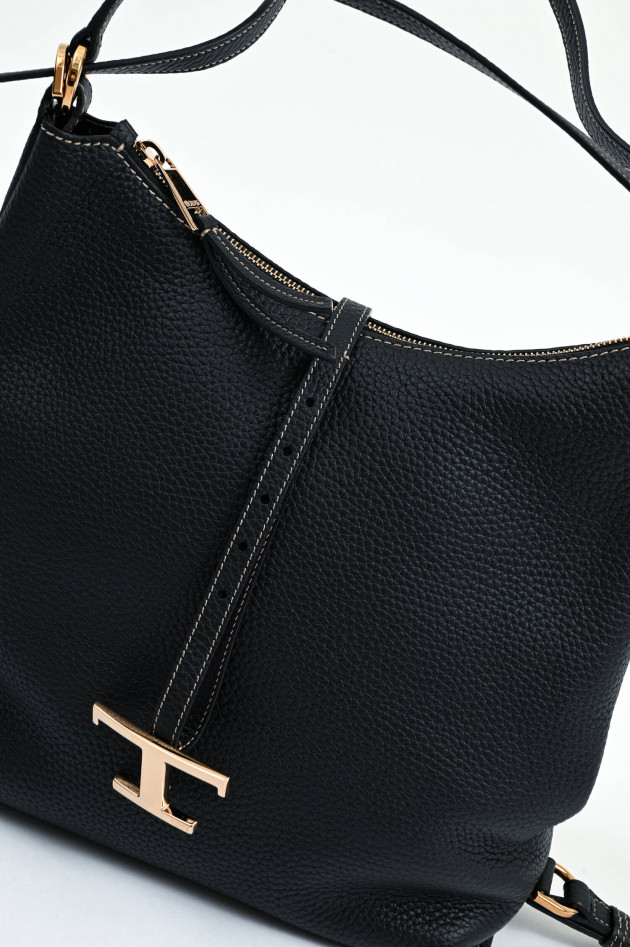 Tod's Tasche aus genarbtem Leder in Schwarz
