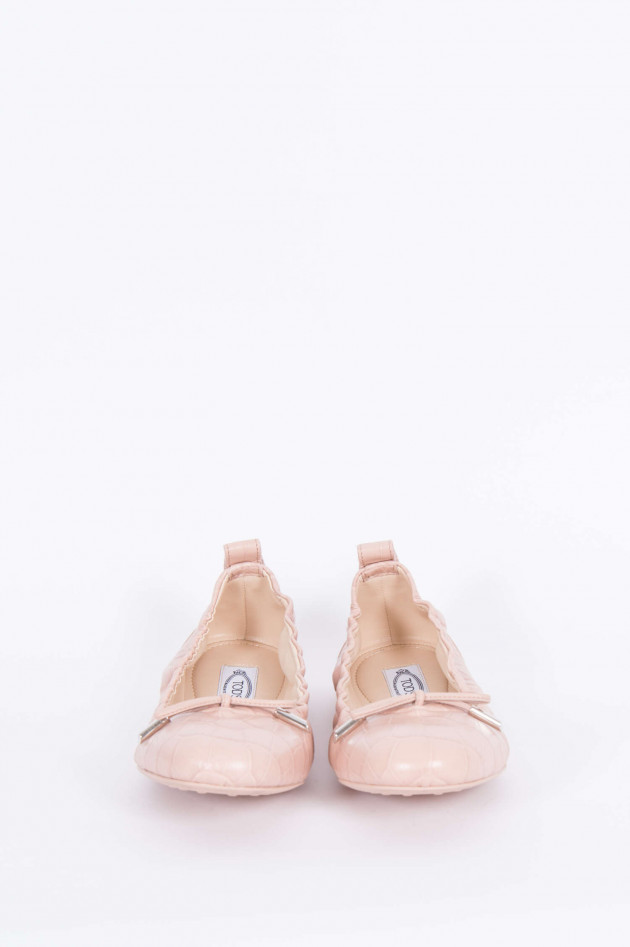 Tod's Ballerina mit Prägung in Rosé