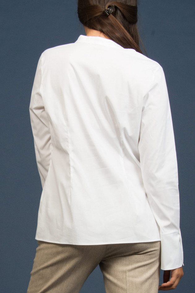 Tonet Bluse mit Glitzerleiste in Weiß
