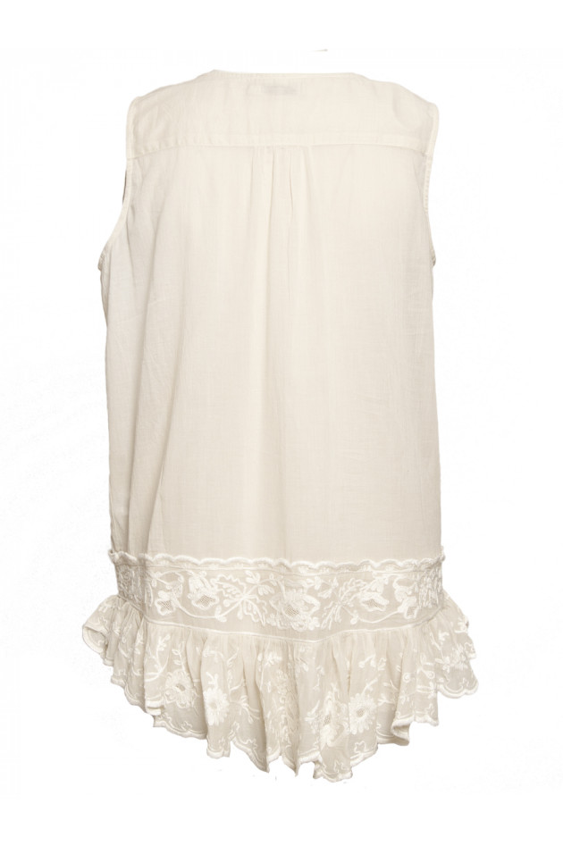 Mes Demoiselles Top mit Spitzensaum