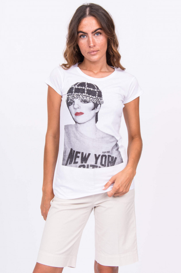 Top-Tee T-shirt LIZA MINNELLI in Weiß