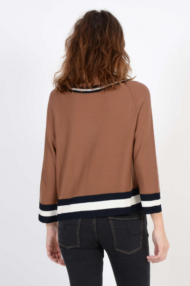 Tortona 21 Pullover mit Streifen in Cognac