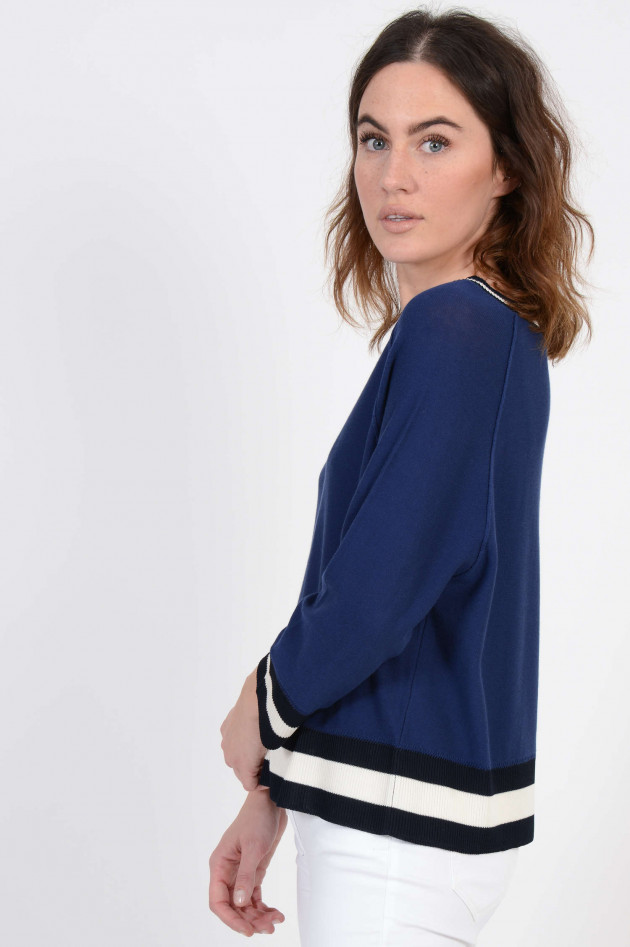 Tortona 21 Pullover mit Streifen in Navy