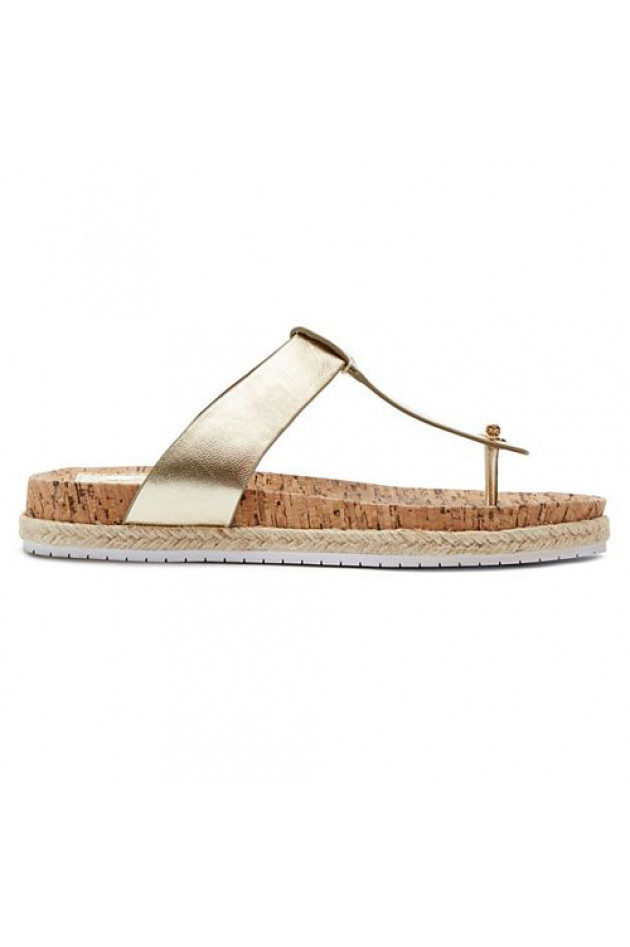 Tory Burch Korksandale in Gold