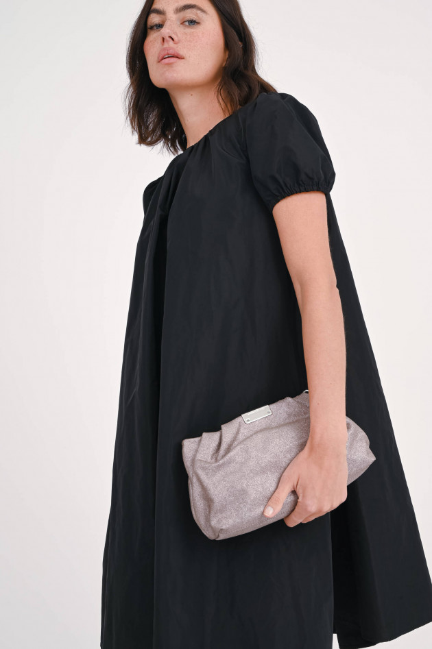 Trois Fleurs Kleid ASPEN mit Puffärmeln in Schwarz