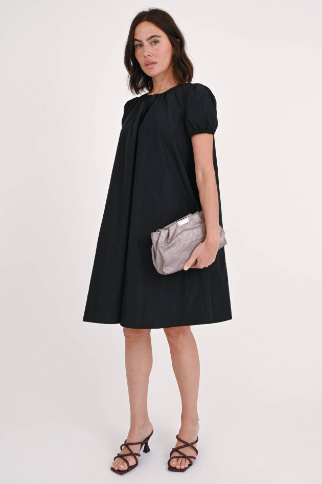 Trois Fleurs Kleid ASPEN mit Puffärmeln in Schwarz